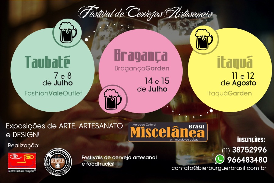 Taubaté recebe o festival Bier Burguer Brasil