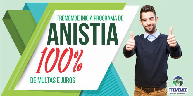 Tremembé inicia programa de anistia com até 100% de desconto