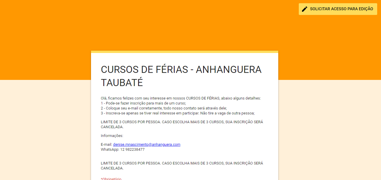 Anhanguera abre inscrições para minicursos gratuitos de férias