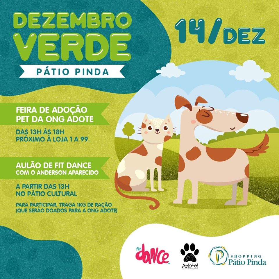 Feira de adoção animal acontece no Dezembro Verde do Shopping Pátio Pinda